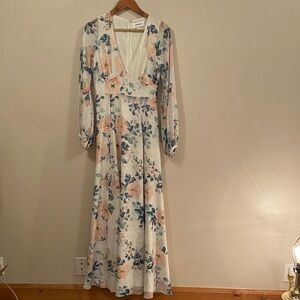 Yumi Kim Floral Maxi Dress - White and Peach